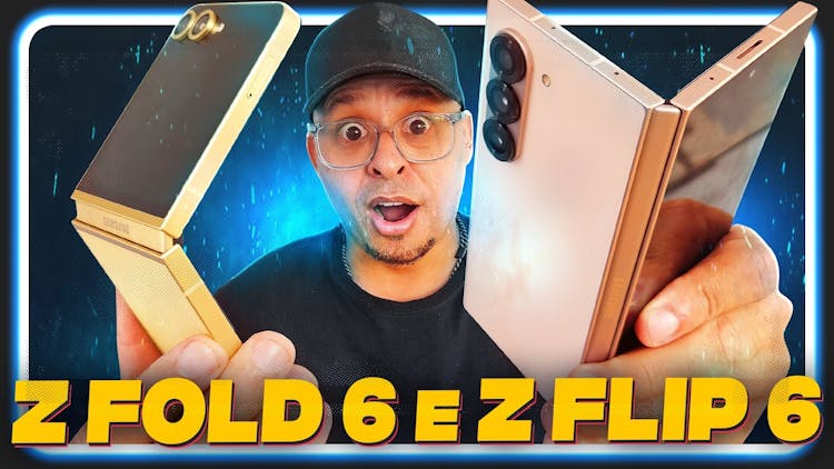 Youtube Video Samsung Galaxy Z Fold 6 e Z Flip 6. Os Reis dos smartphones dobráveis