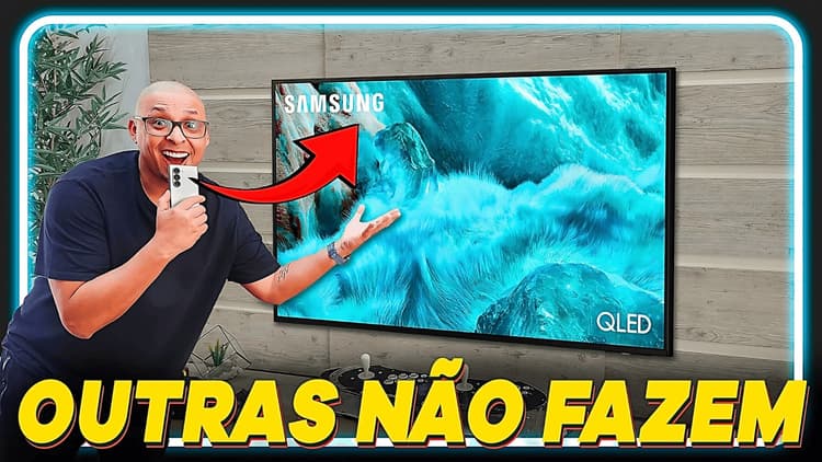 Youtube Video O que ela faz NÃO VÍ EM OUTRAS! Samsung AI TV 55" QLED 4K Q7F 2025!