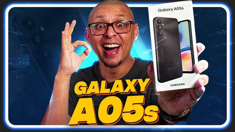 Youtube Video Samsung Galaxy A05S, Unboxing! Menos de 950 reais ! O baratinho bom da Samsung!