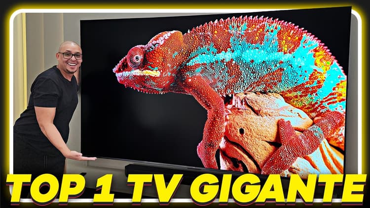 Youtube Video Peguei uma TV GIGANTE pra CASA TECH, Vale a pena? TV TCL QD MINI LED 98"