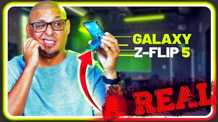 Youtube Video A REAL! Z FLIP 5. O que NÃO gostei e GOSTEI no Samsung GALAXY Z Flip 5